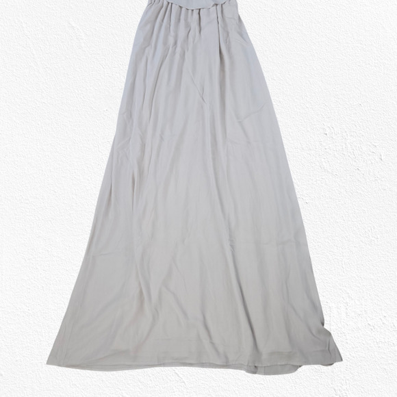 Show Me Your Mumu Beige Tan Caitlin Ruffle Maxi Bridesmaid Formal Dress Size XS - Picture 4 of 12